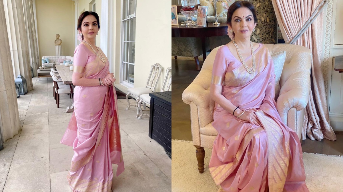 Nita Ambani exudes elegance in handwoven Banarasi brocade saree at Reliance 46th AGM