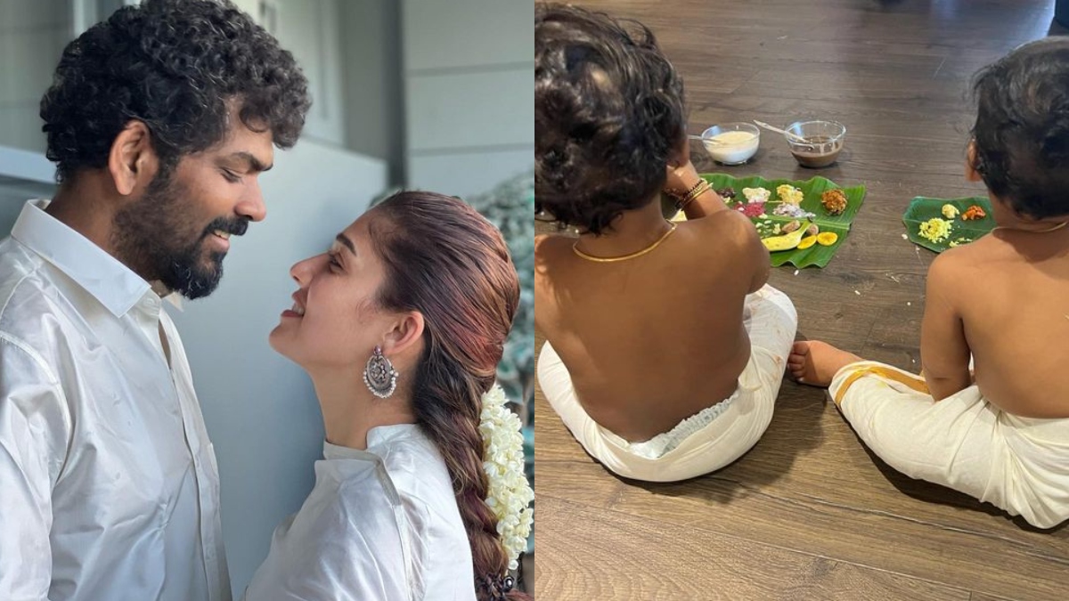 Nayanthara-Vignesh celebrate their first Onam with sons Uyir and Ulagam, see pictures