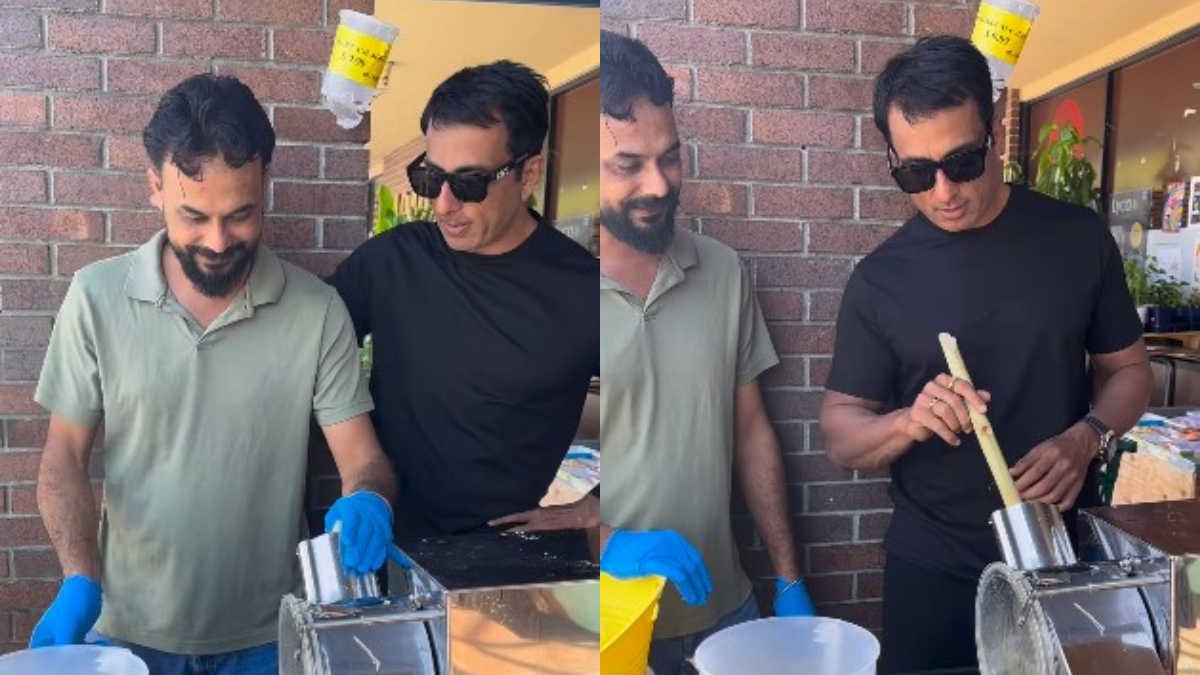 WATCH: Sonu Sood supports local sugarcane juice business in US