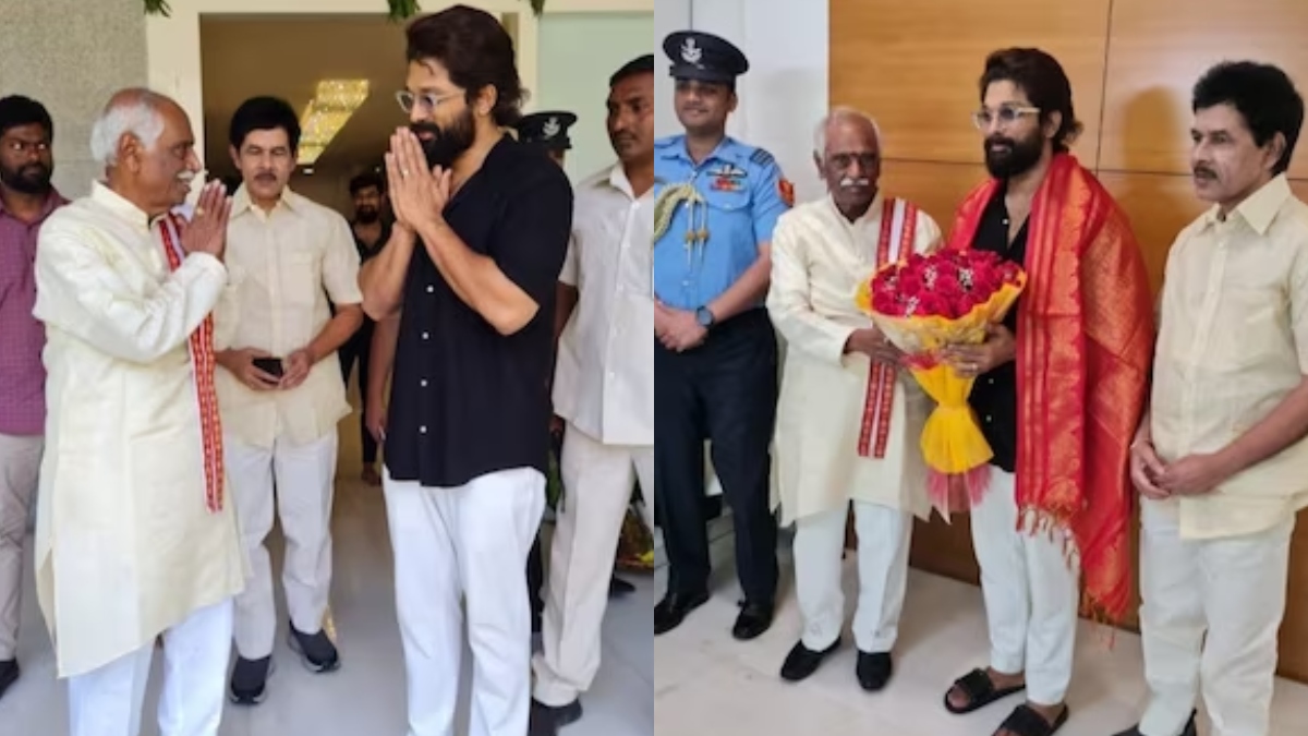 Haryana Governor meets Allu Arjun, congratulates actor on winning the National Award for Pushpa