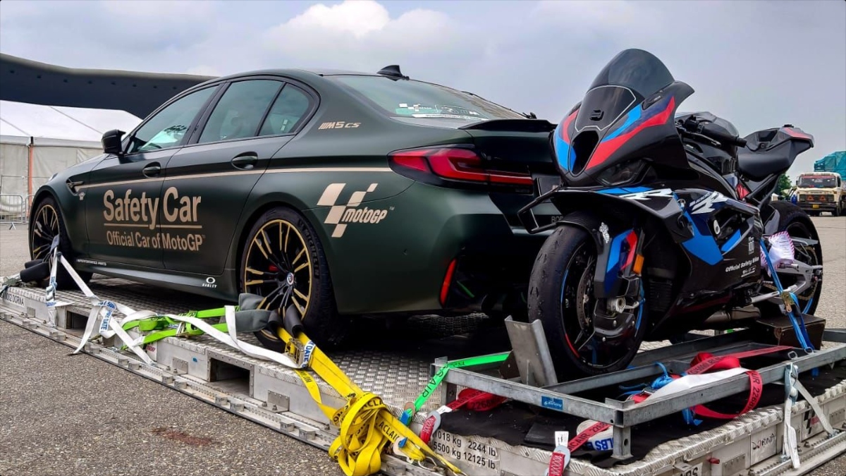 MotoGP India: Safety car and bike arrive at Buddh International Circuit in Greater Noida