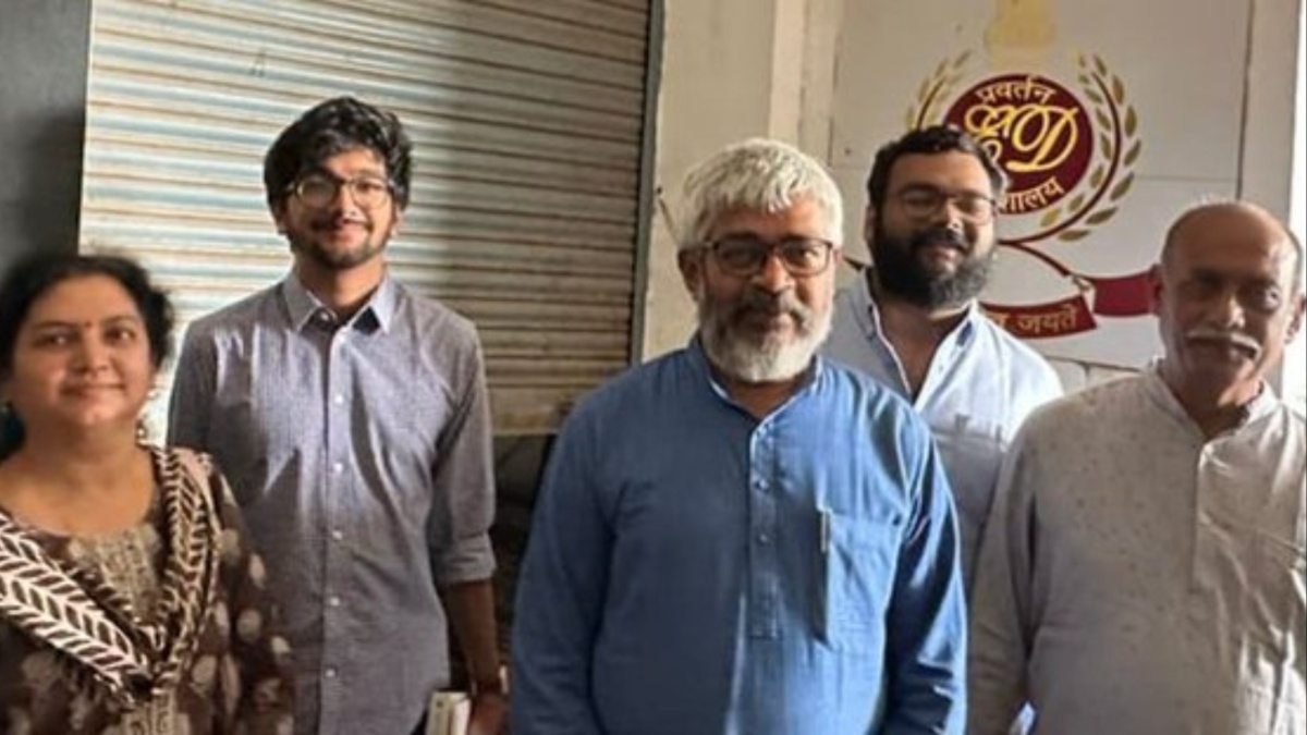 Chhattisgarh CM Bhupesh Baghel political advisor Vinod Verma with his family.