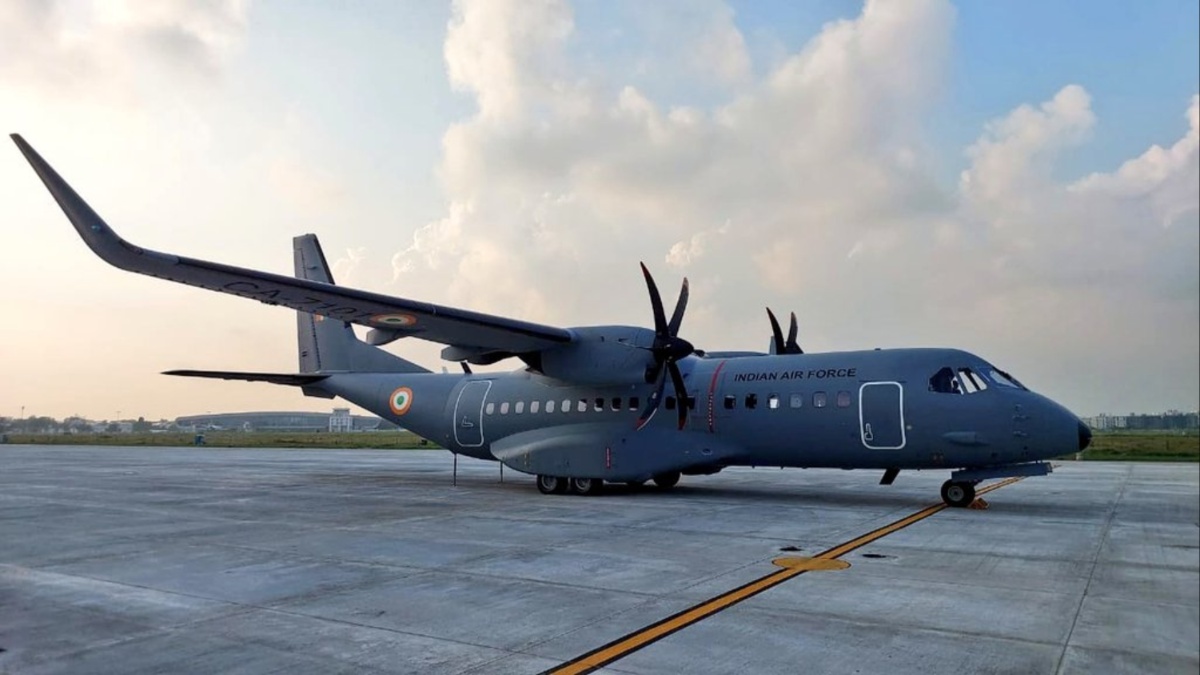 First C-295 transport aircraft of IAF lands at Vadodara Air Force Station