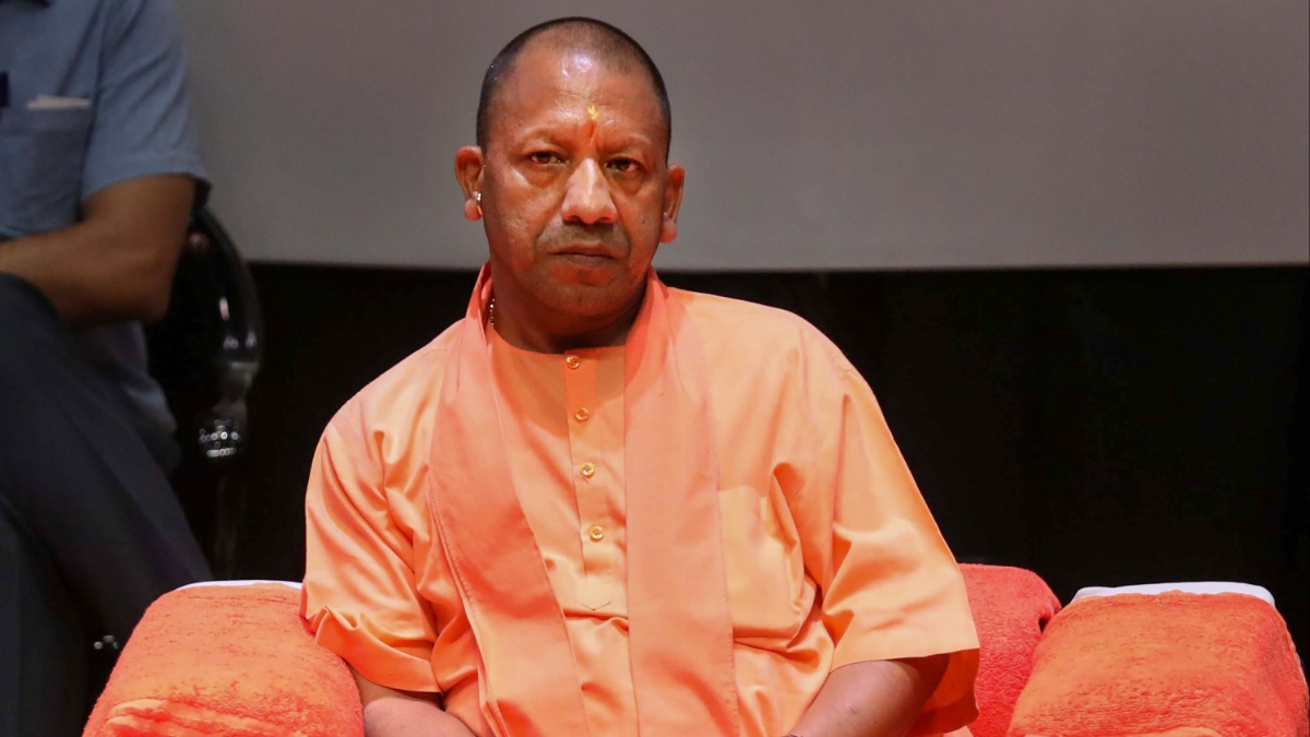 Uttar Pradesh Chief Minister Yogi Adityanath during an event, in Gautam Buddha Nagar district.