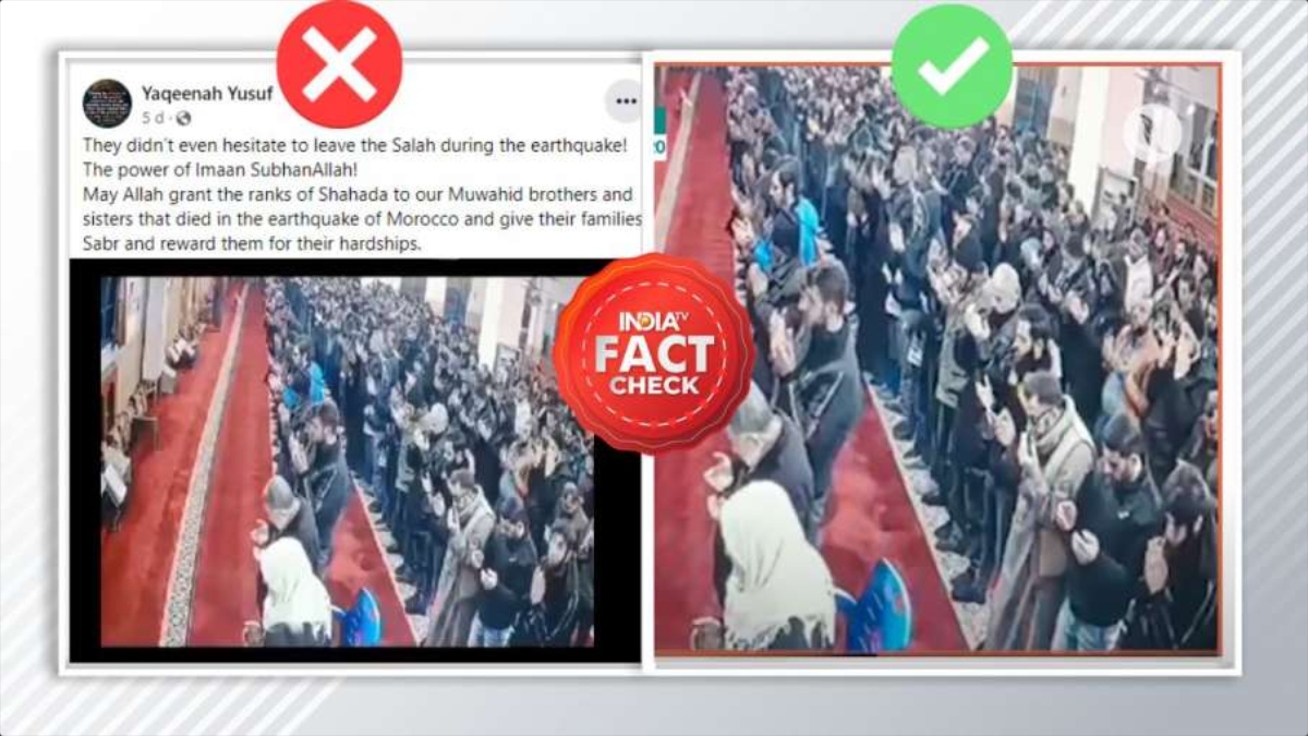 Fact Check: Video of people offering namaz during earthquake is not from Morocco, but from Syria