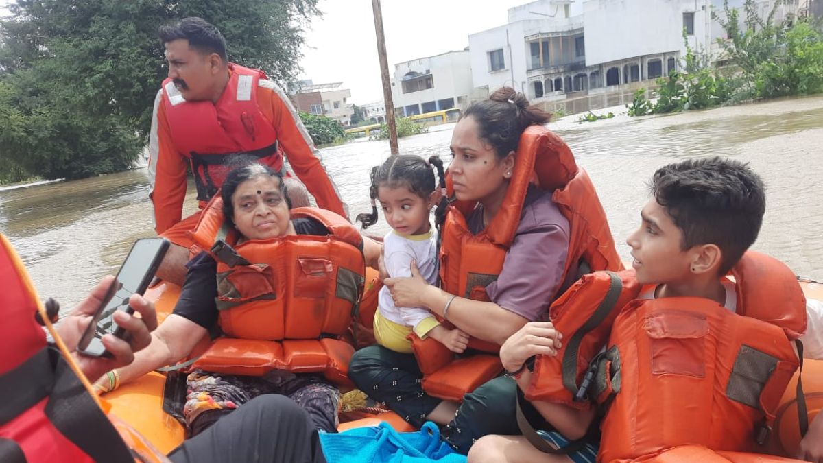 Gujarat: NDRF personnel rescue over 150 stranded people from low-lying areas