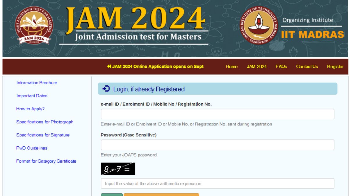 IIT JAM 2024 registration begins at jam.iitm.ac.in, check how to apply