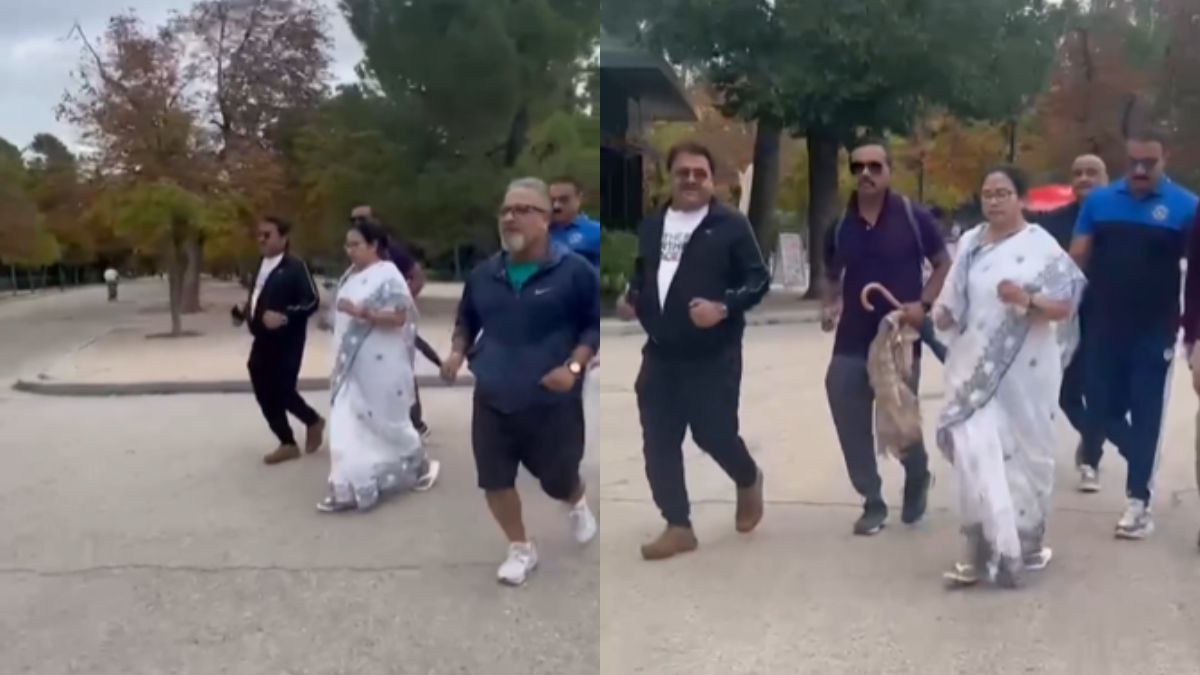 Viral video: Mamata Banerjee enjoys 'refreshing morning' in Spain, jogs in saree and slippers