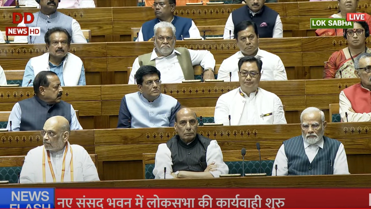 First visuals of PM Modi, other MPs attending session in new Parliament building | WATCH VIDEO