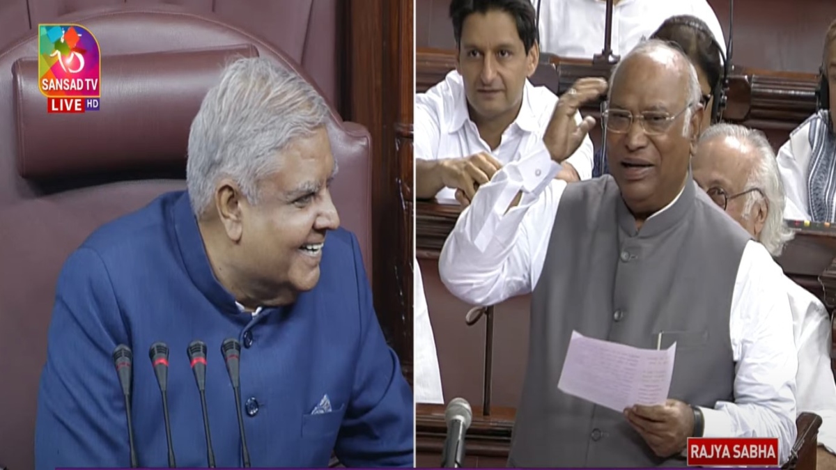 Parliament Special Session: Kharge-Dhankhar’s light moments leave Rajya Sabha MPs in splits | WATCH