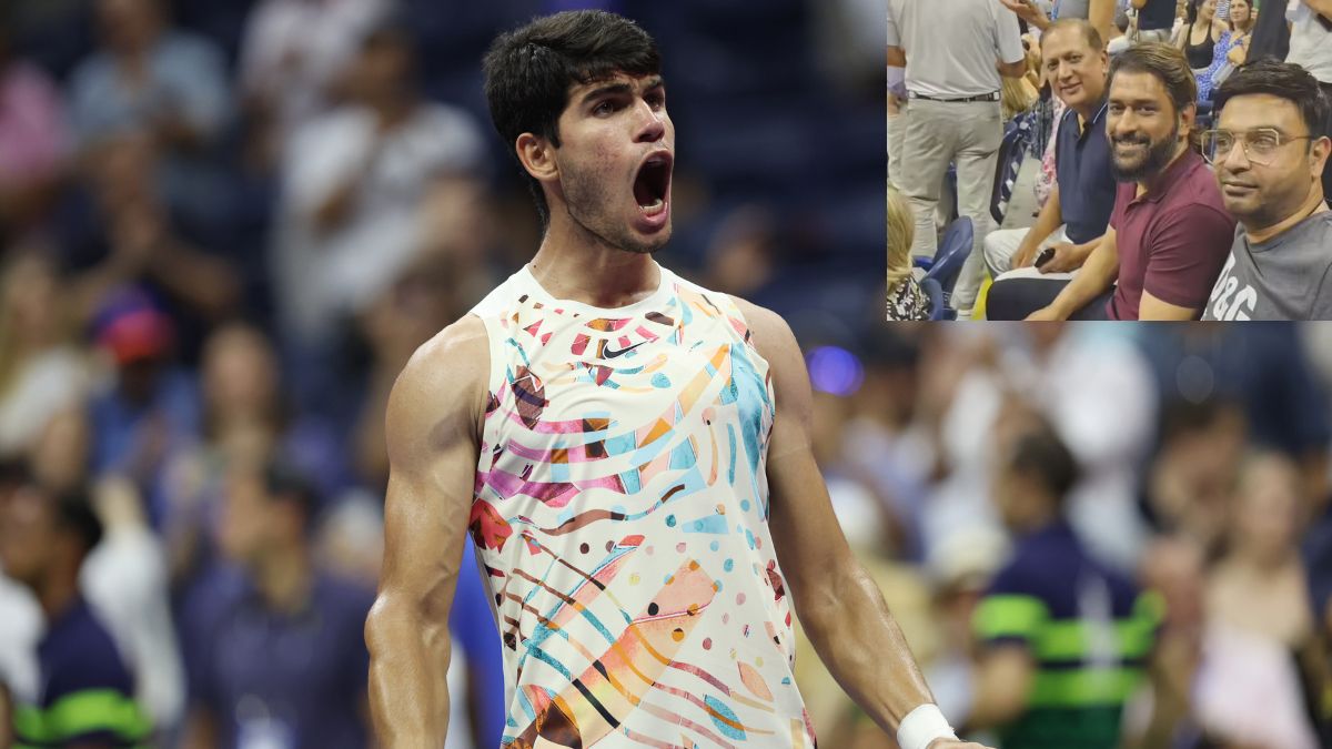 WATCH | MS Dhoni enjoys Carlos Alcaraz's win over Alexander Zverev in US Open 2023 quarterfinal