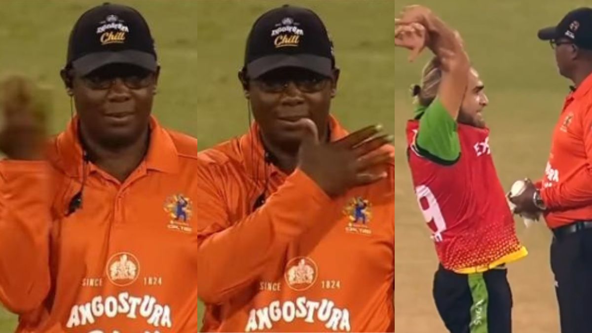 WATCH: Umpire comes up with hilarious John Cena gesture with Imran Tahir in his sight during LBW appeal in CPL