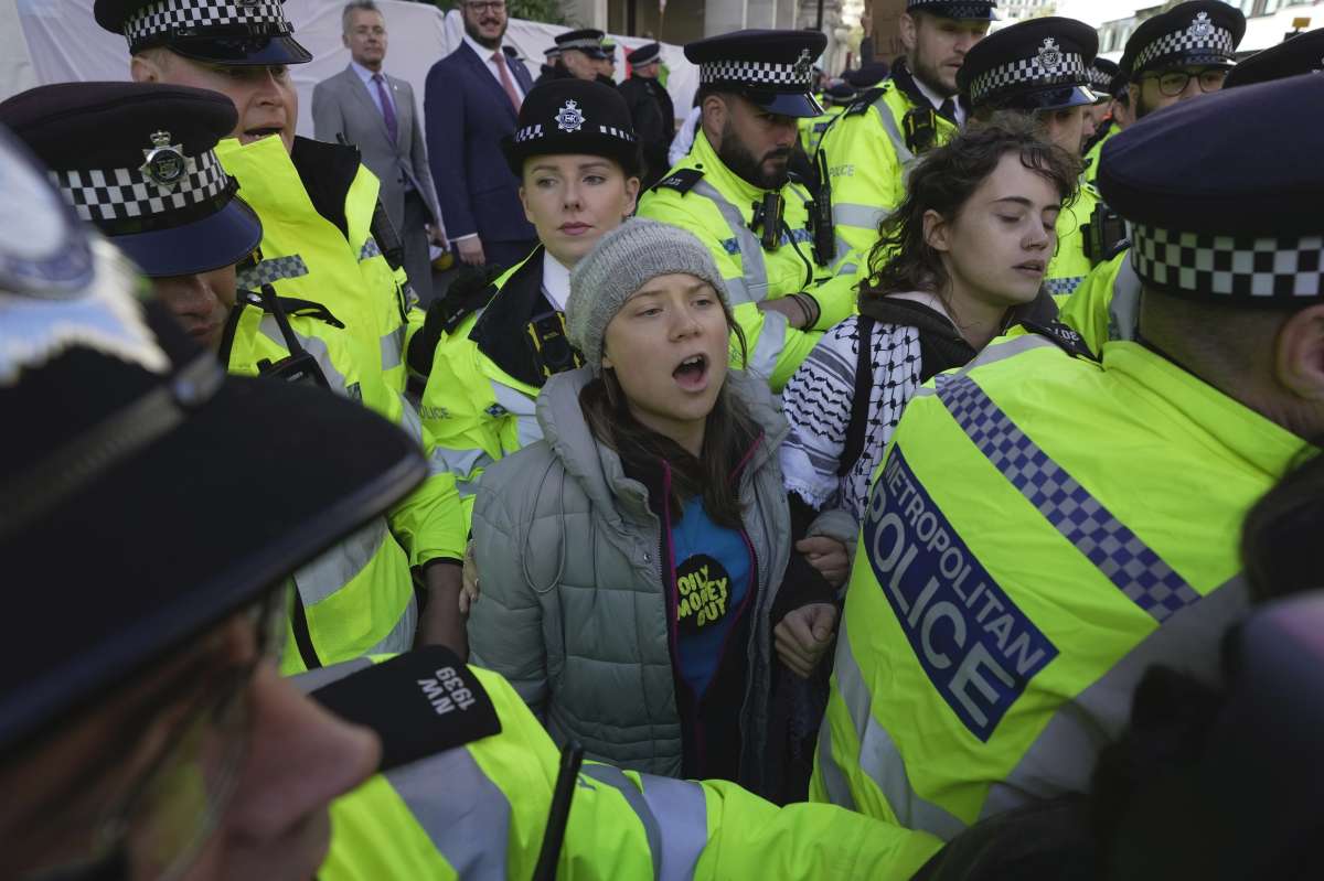 Greta Thunberg charged for holding Fossil Free London protest at Energy Intelligence Forum conference