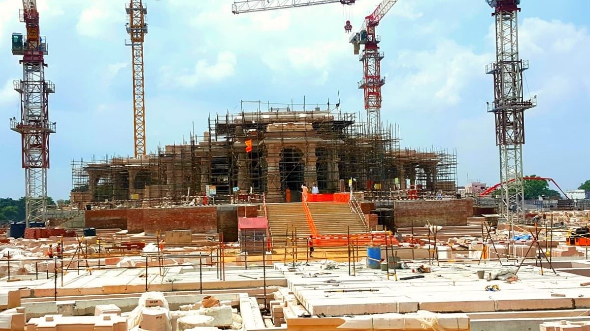 Ram Janmbhoomi Trust shares glimpses of under-construction temple | See latest PICS