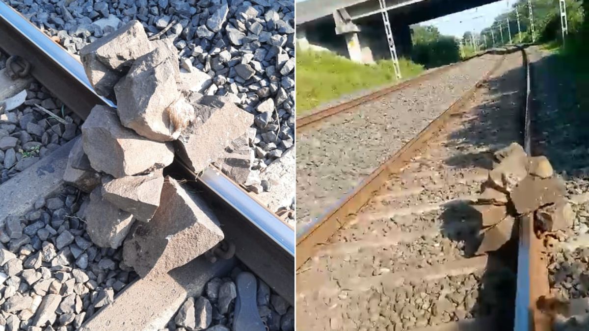 Maharashtra: Major train accident averted after boulders found on rail tracks near Pune city