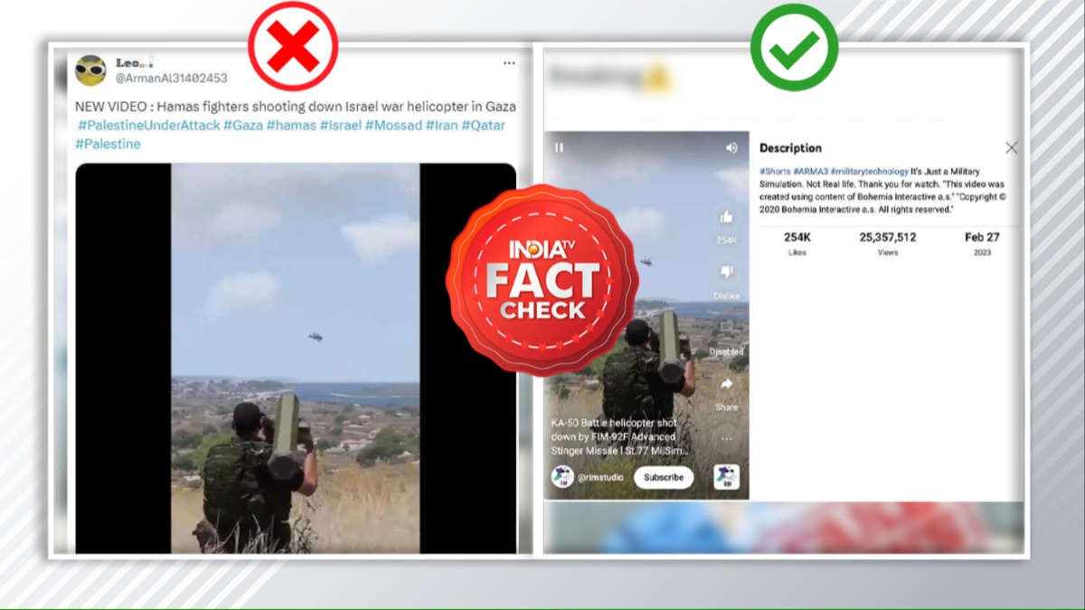 ARMA 3 Clip Of Helicopters Being Shot Down Falsely Linked To Israel-Hamas  Conflict