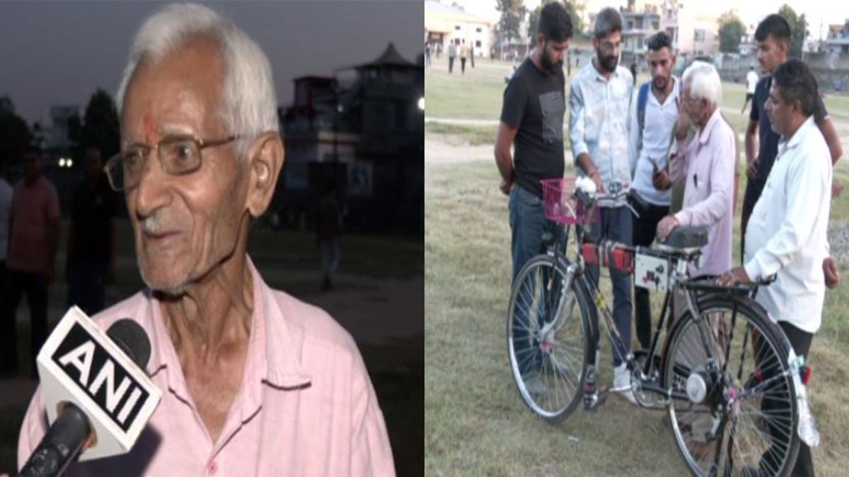 Amazing! 84-year-old Jammu man transforms regular bicycle into e-cycle using solar power