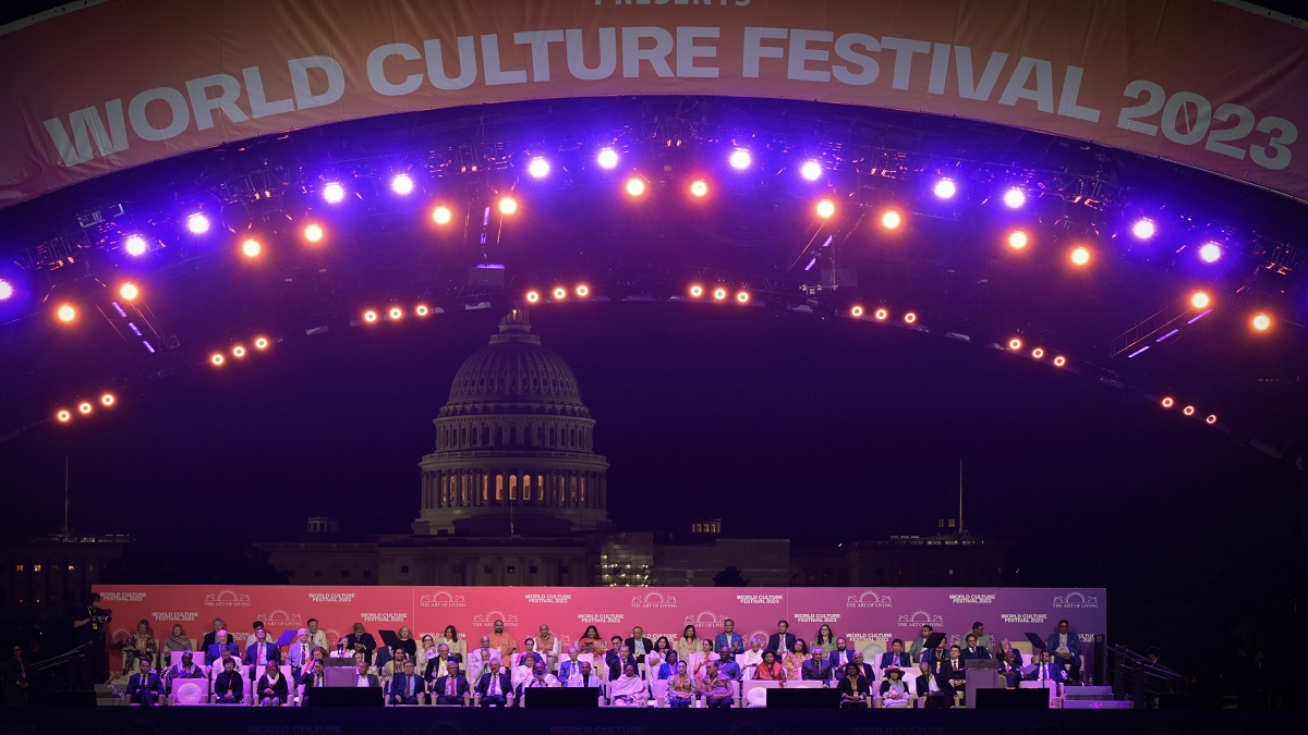 World Culture Festival 2023: People from 180 nations unite to pray for peace in Ukraine at Washington DC