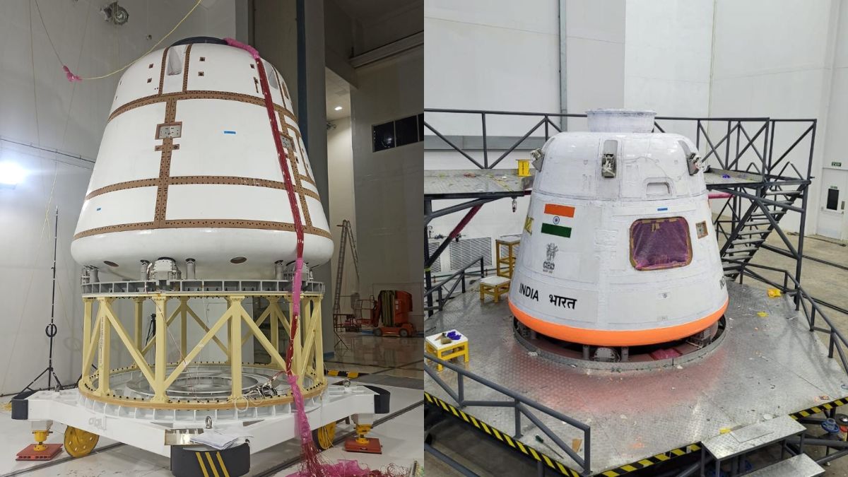 ISRO offers sneak peek at first crew module for Gaganyaan test flight | PICS