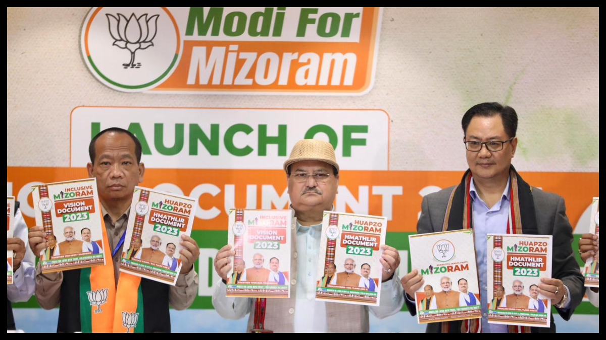 Mizoram Election: BJP chief JP Nadda releases poll manifesto, promises 33% reservation for women in govt jobs