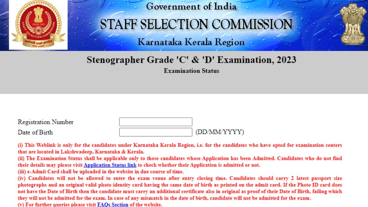 SSC Stenographer 2023 admit card for tier 1 out at ssc.nic.in, check direct download link