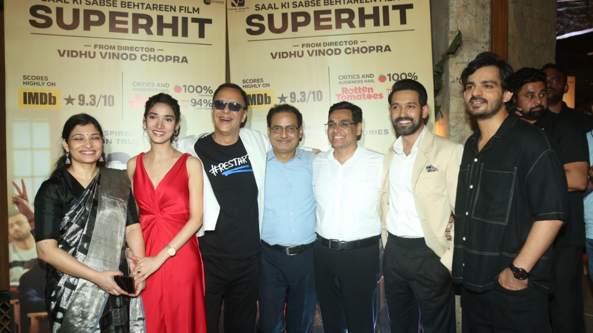 12th Fail Success Party: Real Life Manoj Sharma, Vikrant Massey, Vidya ...