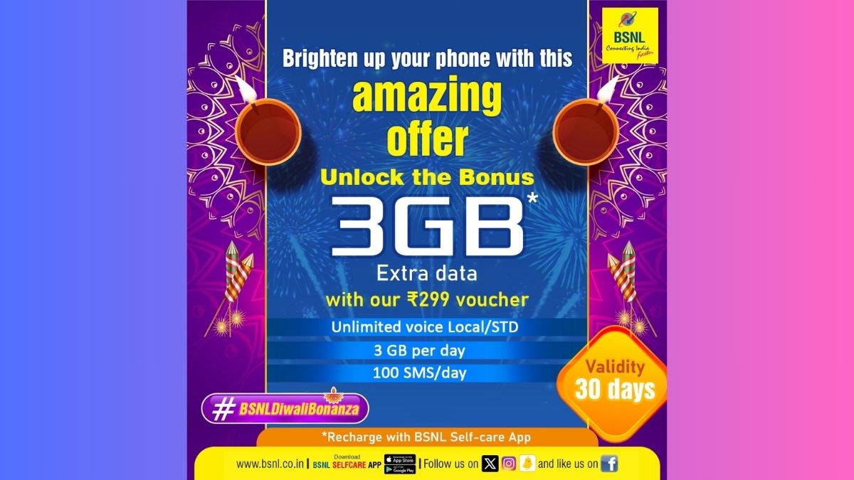 BSNL Offers Recharge Plans With An Additional 3GB Data: Price, Benefits ...