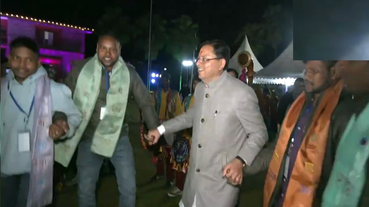 Uttarakhand CM Dhami dances at 'Igas Bagwal' event with families of rescued workers | WATCH