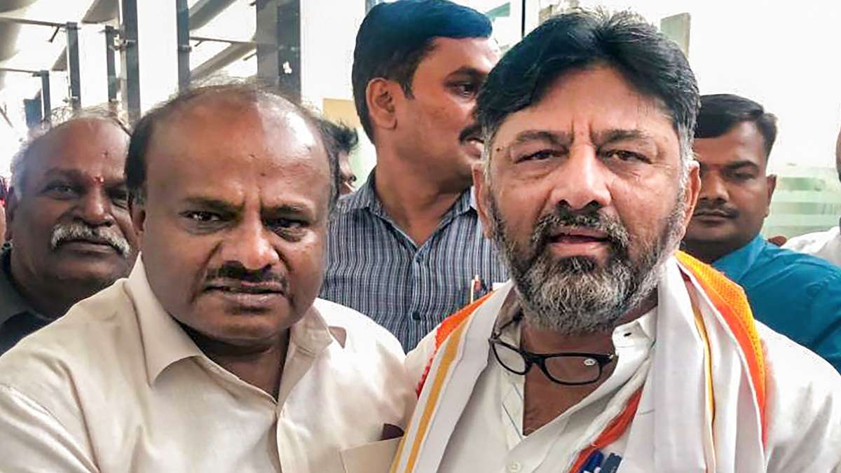 Shivakumar responds after Kumaraswamy accuses Congress of putting 'Electricity Thief' posters