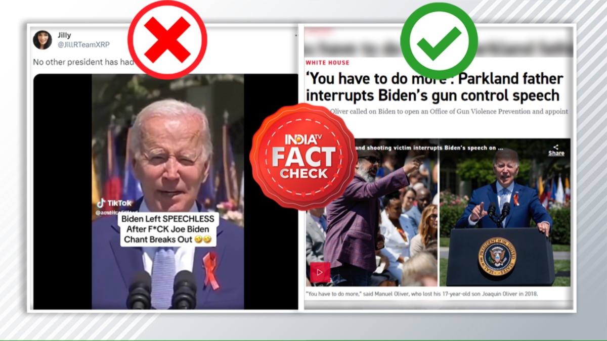 FACT CHECK: Doctored video showing profane chants during US President Biden's speech exposed as fake