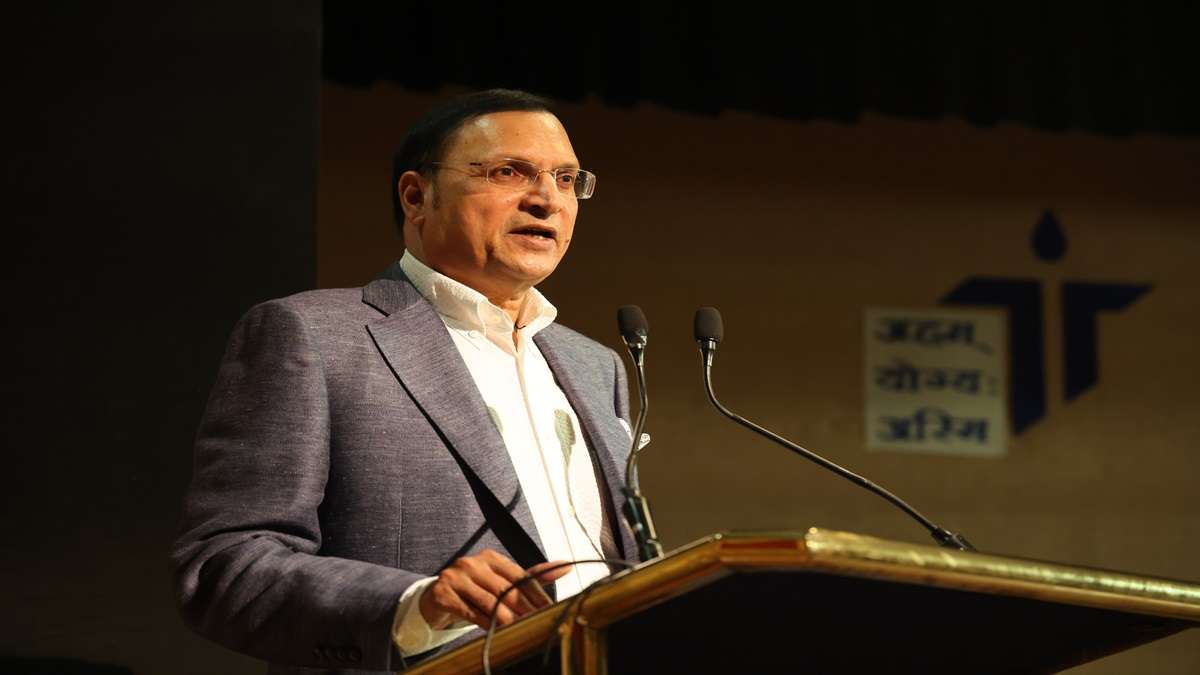 Delhi: India TV's Chairman and Editor-in-Chief Rajat Sharma shares journalism experience with school students