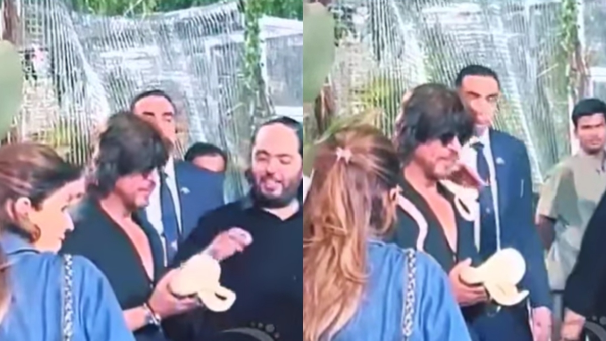 Shah Rukh Khan’s fearless act with snake at Isha Ambani’s party goes viral | WATCH