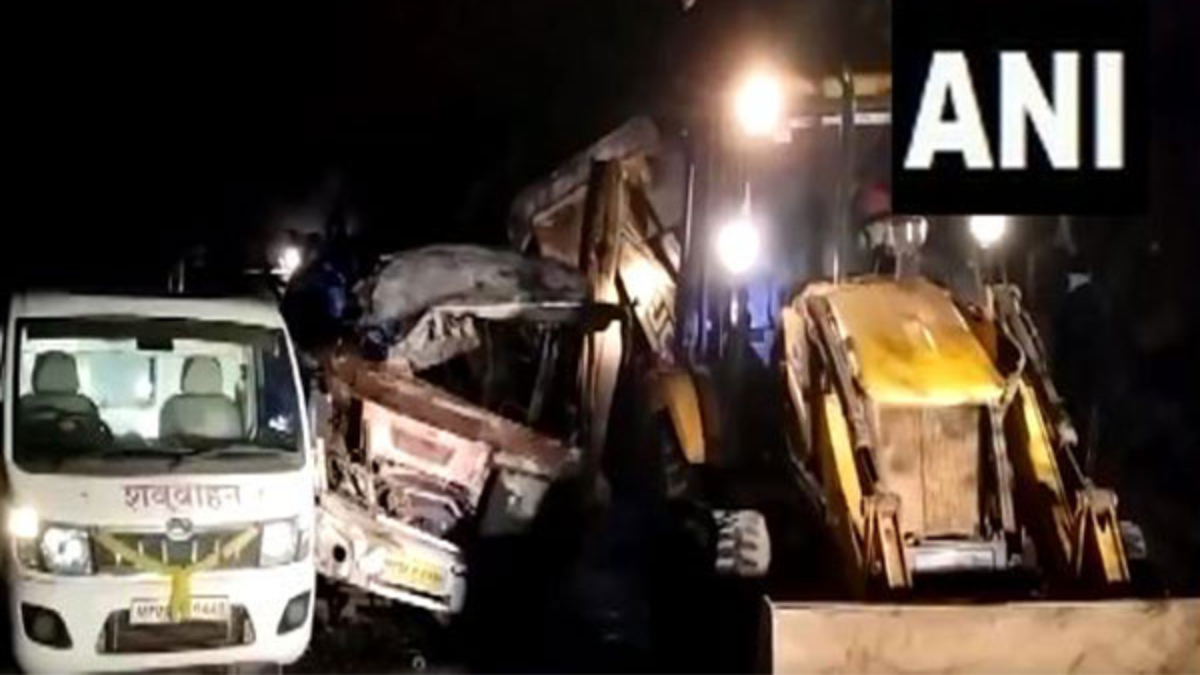 Madhya Pradesh: 13 killed as bus catches fire after collision with dumper in Guna, CM to pay visit today