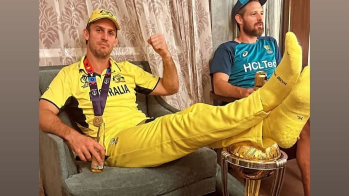 Aussie star Mitchell Marsh breaks silence on feet over World Cup trophy act, says would probably do it again