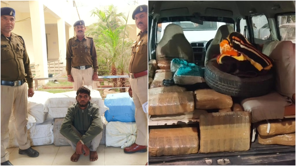 Chhattisgarh: Raipur police apprehend a youth involved in the alleged peddling of cannabis.
