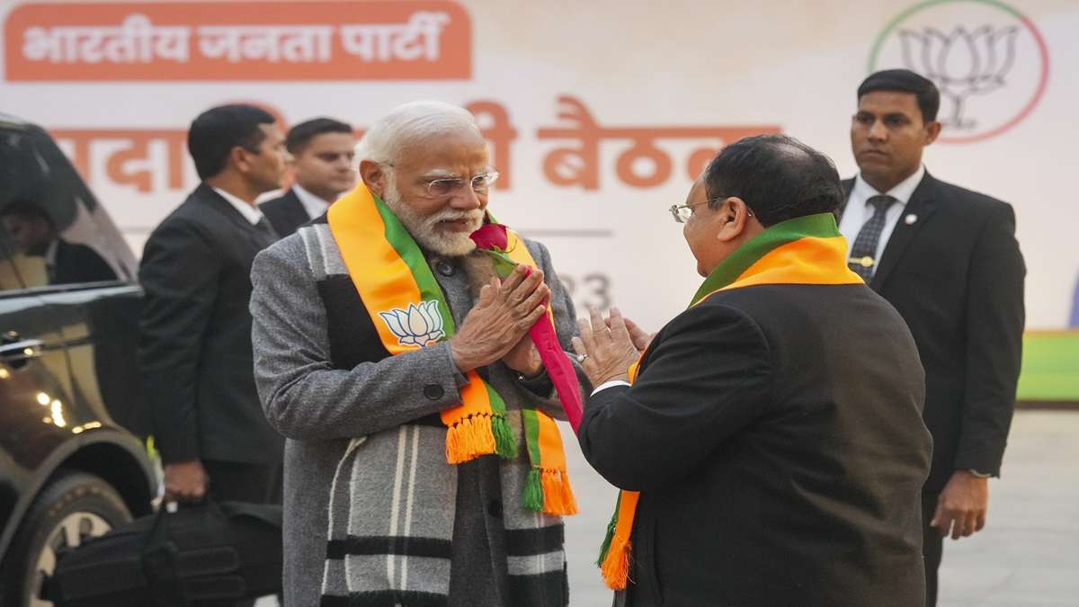 PM Modi BJP national office bearers meeting inauguration Delhi JP Nadda ...