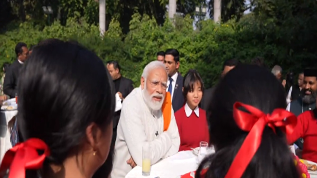 PM Modi shares glimpse of school students celebrating Christmas during PMO tour | WATCH VIDEO