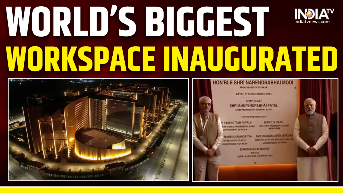 Gujarat: The Surat Diamond Bourse building, in Surat.