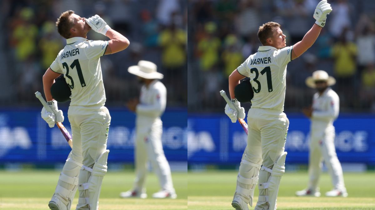 WATCH: David Warner's 'zip your lip' gesture to critics after scoring century goes viral in AUS vs PAK Test