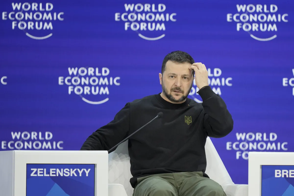 Ukraine President Volodymyr Zelenskyy at WEF Summit.