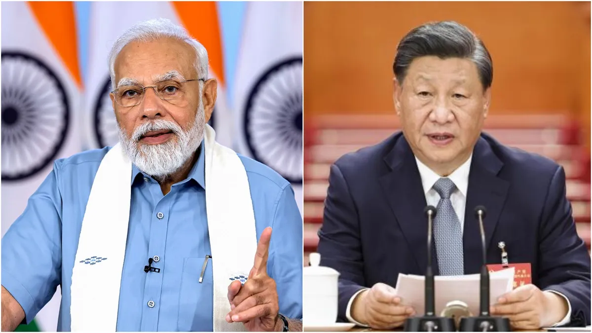 Prime Minister Narendra Modi (L), Chinese President Xi Jinping. 