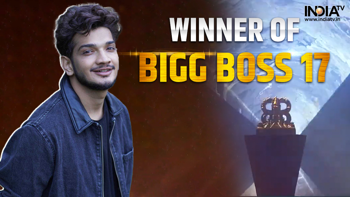 bigg boss 17 winner munawar faruqui lifts the trophy takes home rs 50 lakh cash prize and a car