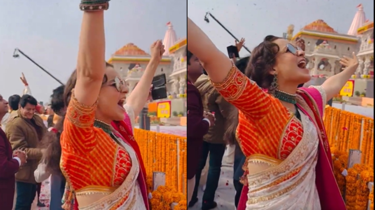 Kangana Ranaut chants 'Jai Shree Ram' at Ayodhya Ram Temple ...