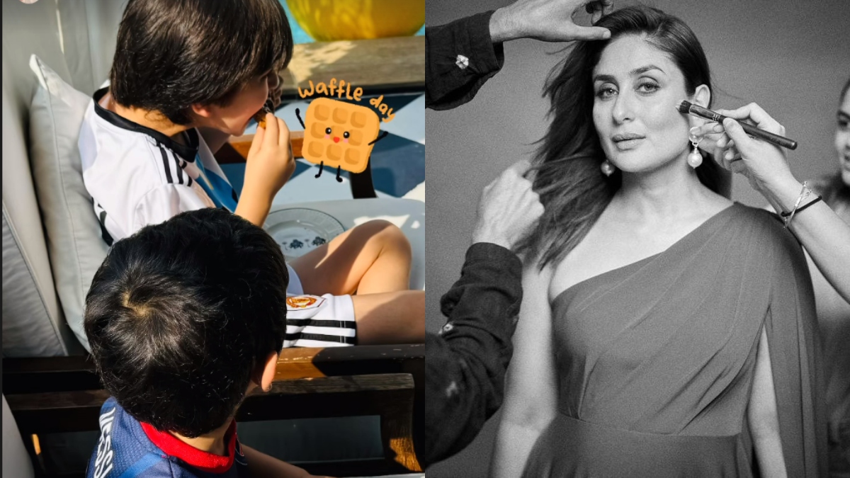 Kareena Kapoor Khan shares her ‘expression’ while Taimur, Jeh enjoy waffle for breakfast | See pic