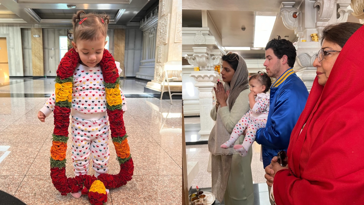 Priyanka Chopra, Nick Jonas celebrate Malti Marie’s 2nd birthday by offering prayers at temple in LA | In pics