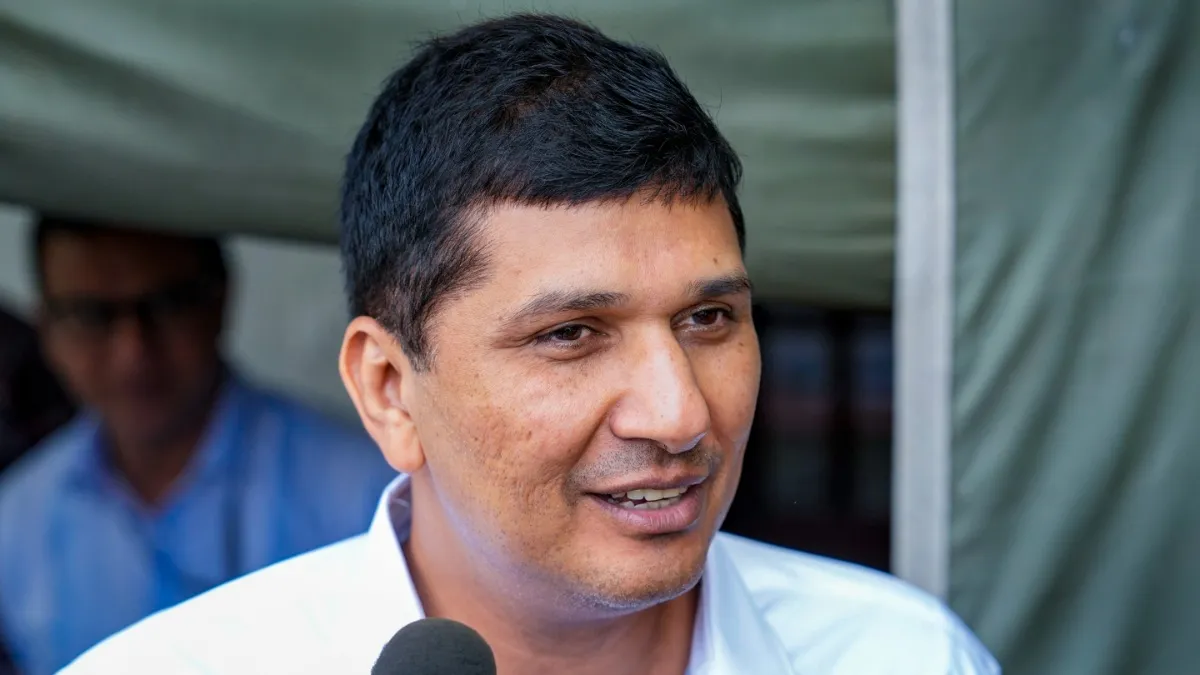 New Delhi: Delhi Health Minister Saurabh Bhardwaj speaks with the media during the ongoing Assembly Session at Delhi Vidhan Sabha, in New Delhi.