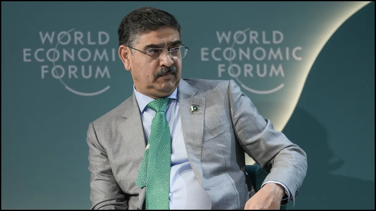 Pakistan's caretaker Prime Minister Anwaar-ul-Haq Kakar in Davos.