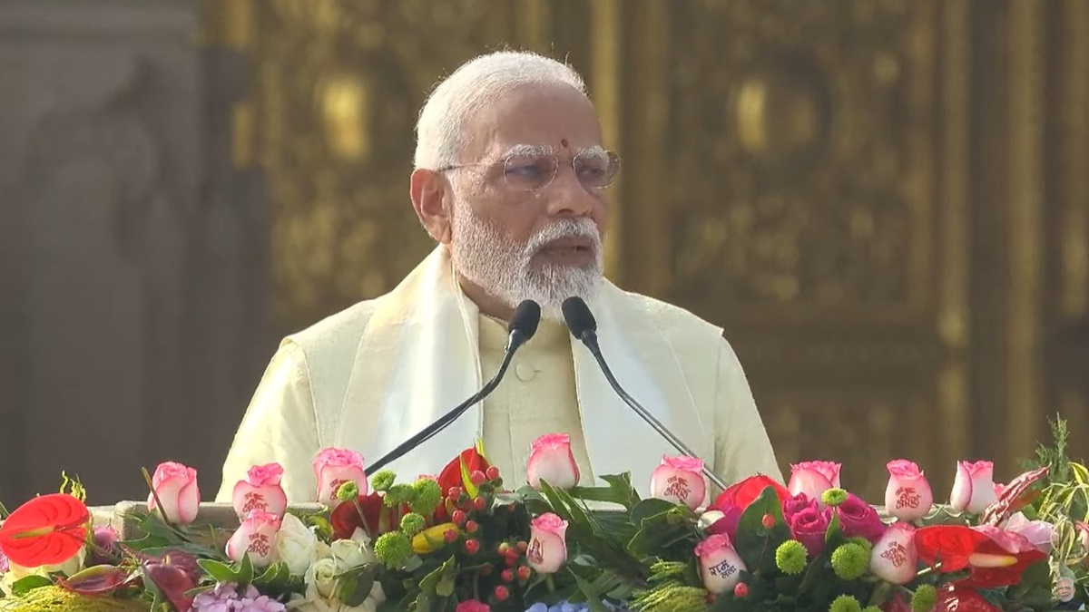 'Ram Lalla will no longer live in a tent': PM Modi addresses gathering ...