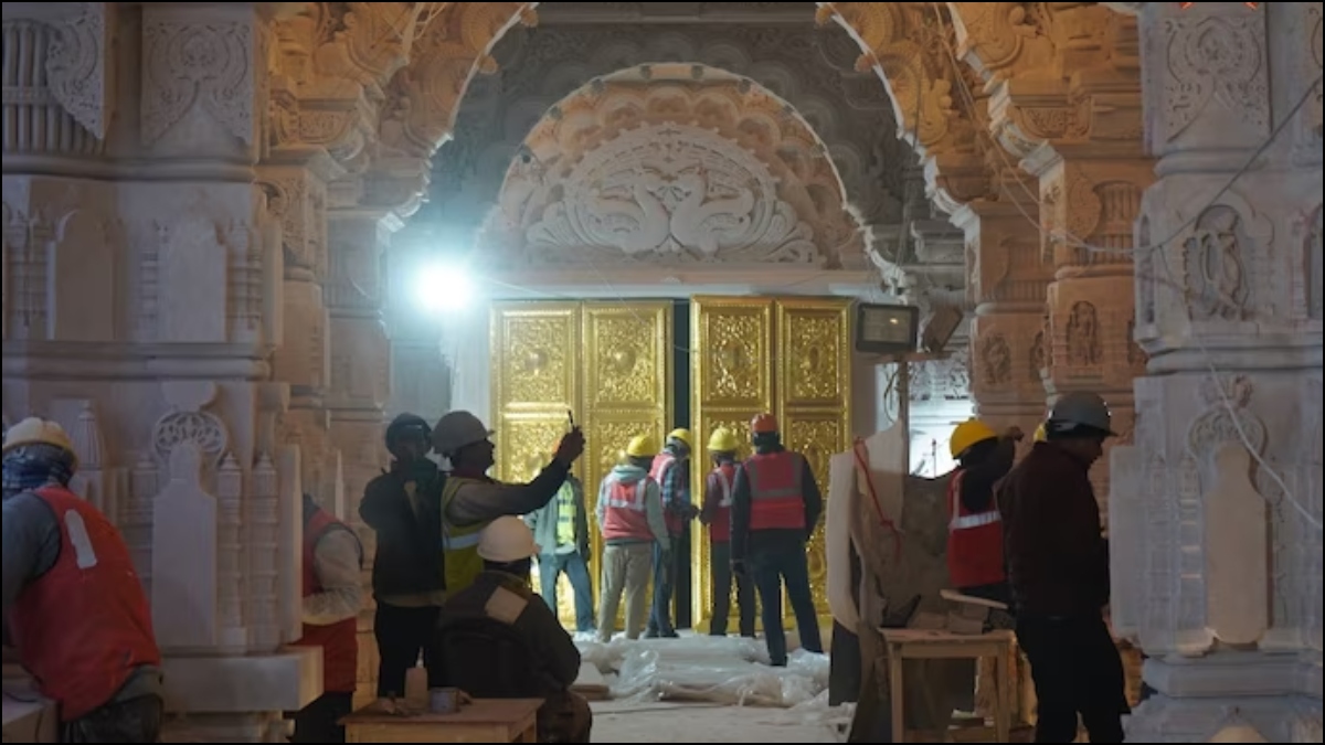 Ram Mandir: Golden door of sanctum sanctorum installed ahead of 'pran pratishtha' | See pics