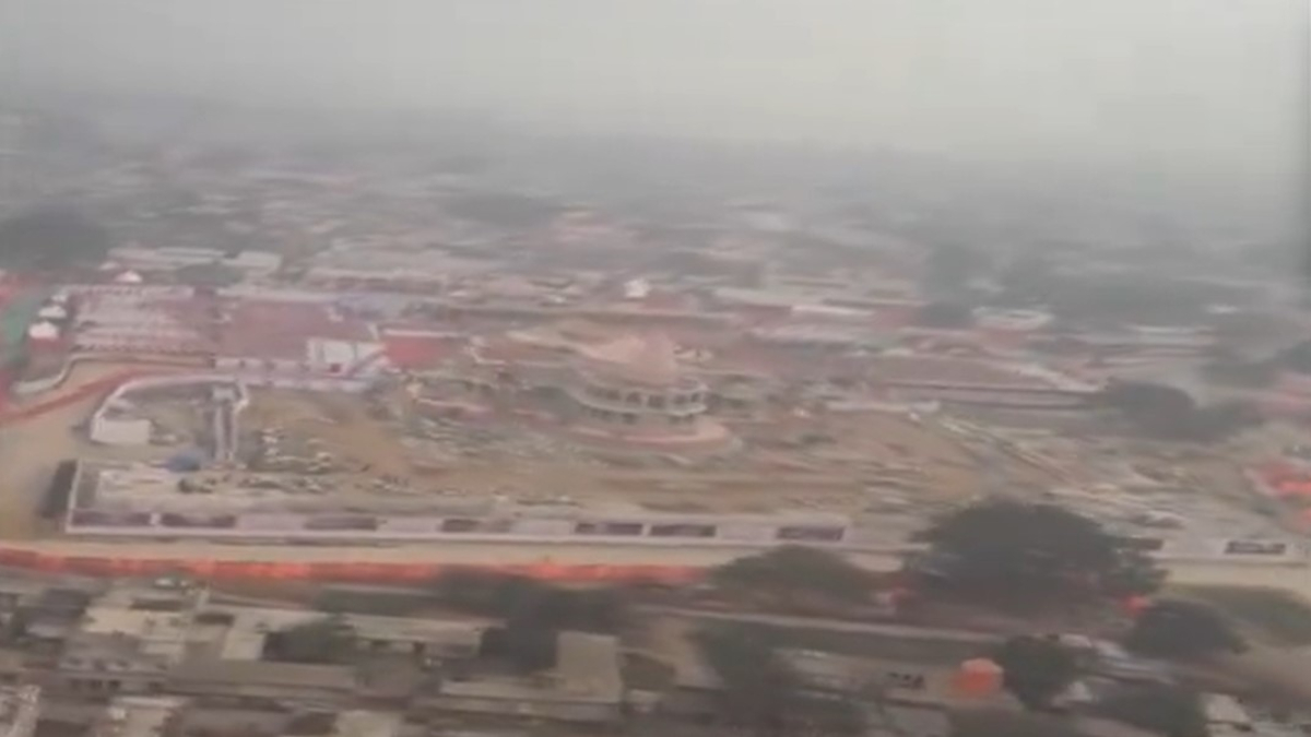 Ram Mandir: Aerial view of Ayodhya temple from PM Modi's chopper goes viral | WATCH